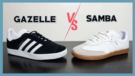 Adidas gazelle vs samba shoes